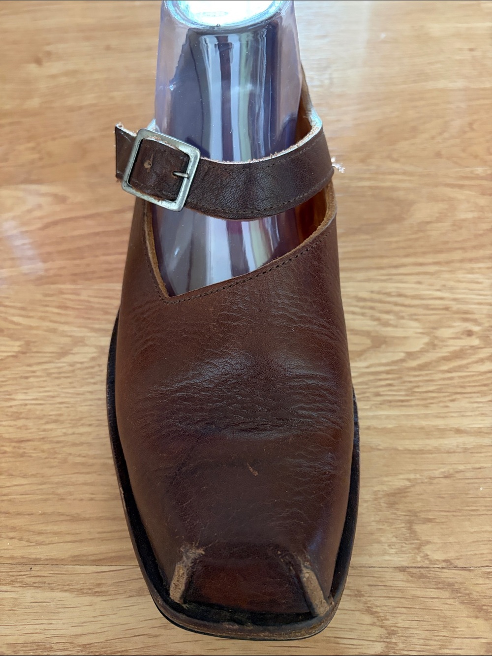Cydwoq Brown Leather Women’s Mary Jane Style Square Toe Shoe EU 38 1/2 - Picture 7 of 16